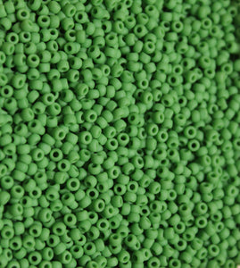 toho seed beads size 11 matte green 47F