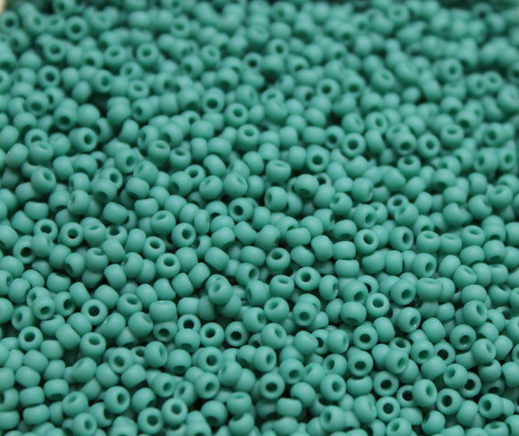 toho seed beads size 11 matte seafoam green 55DF