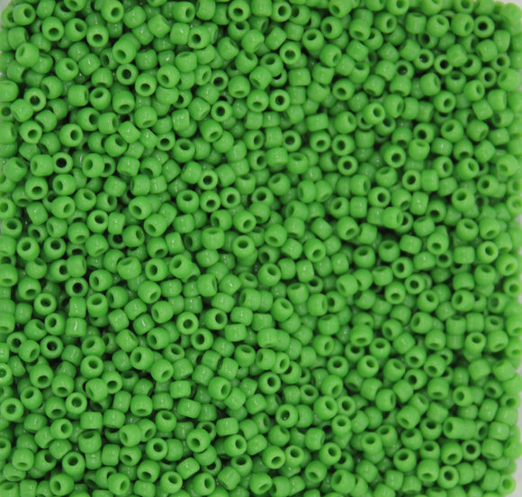 toho seed beads size 11 opaque green 47