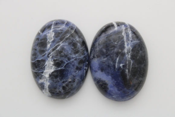stone cabochon sodalite oval set #1
