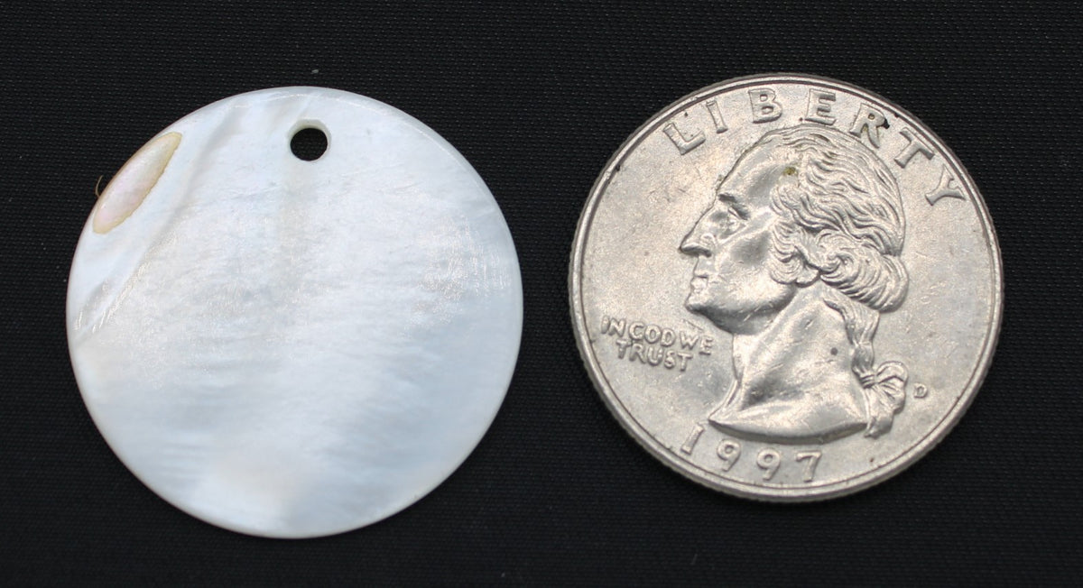 Shell Coin Pendant shell pendant round 25mm – Laughing Woman Crafts & Supplies