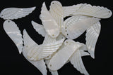 Shell pendant carved wing