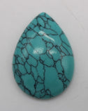 synthetic turquoise cab large drop blue