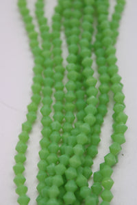 beads bicone 4mm opaque light green