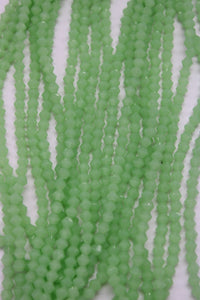 beads bicone 4mm frosted mint green