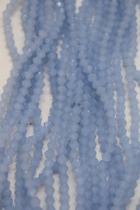 beads bicone 4mm frosted light blue
