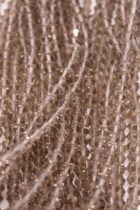 beads bicone 4mm clear beige