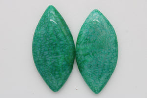 crackle agate cabochon green #2