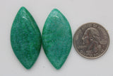 crackle agate cabochon green #2