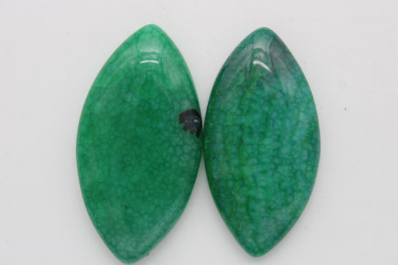 crackle agate cabochon green #4