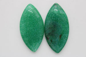 crackle agate cabochon green #9