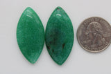 crackle agate cabochon green #9
