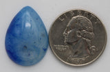 stone cabochon banded agate dyed blue drop #8