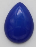 stone cabochon banded agate dyed blue drop #10
