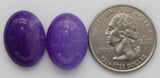 stone cabochons dyed crackle agate small oval purple #6