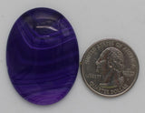 stone cabochons dyed agate large oval purple #1
