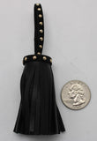 leather (faux) tassel black