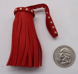leather (faux) tassel red