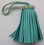 leather (faux) tassel turquoise