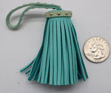 leather (faux) tassel turquoise