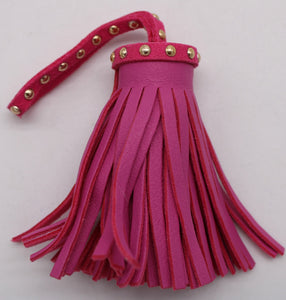 leather (faux) tassel pink