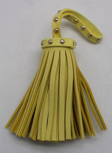 leather (faux) tassel yellow
