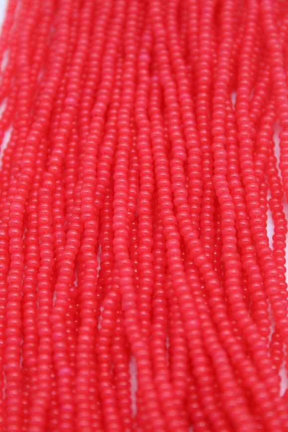 Czech size 11 silk finish red