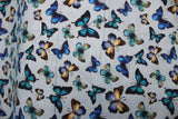 digital print butterflies/blue