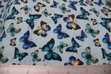 digital print butterflies/blue