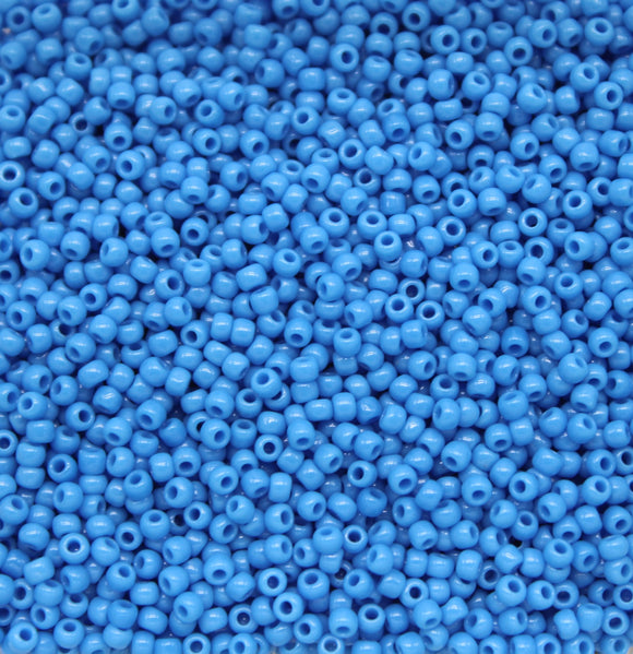 toho seed beads size 11 opaque blue