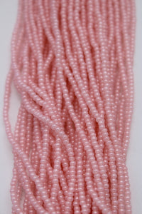 Czech size 11 pearl finish soft pink terra coated