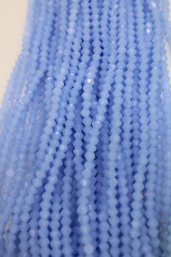 beads bicone 4mm frosted light periwinkle