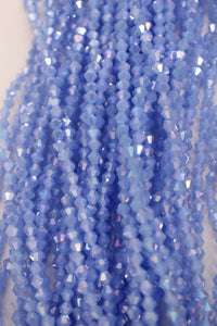 beads bicone 4mm opaque periwinkle AB