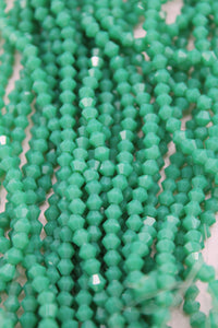 beads bicone 4mm opaque light seafoam green
