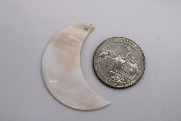 shell pendant crescent moon large