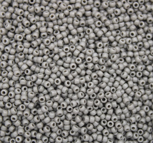toho seed beads size 11 opaque light grey