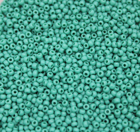 toho seed beads size 11 opaque seafoam green