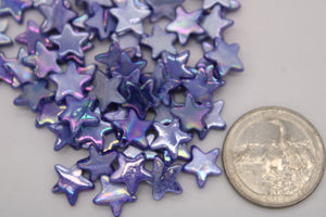 shell purple star bead