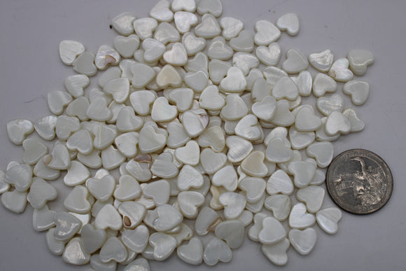 shell beads small heart