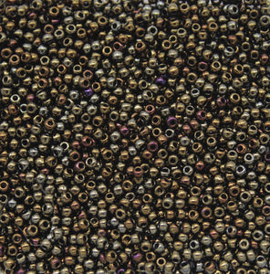toho seed beads size 11 metallic iris brown